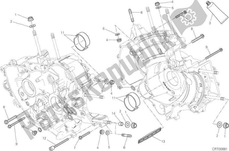 Toutes les pièces pour le 10a - Paire Demi-carters du Ducati Superbike Panigale R 1199 2015